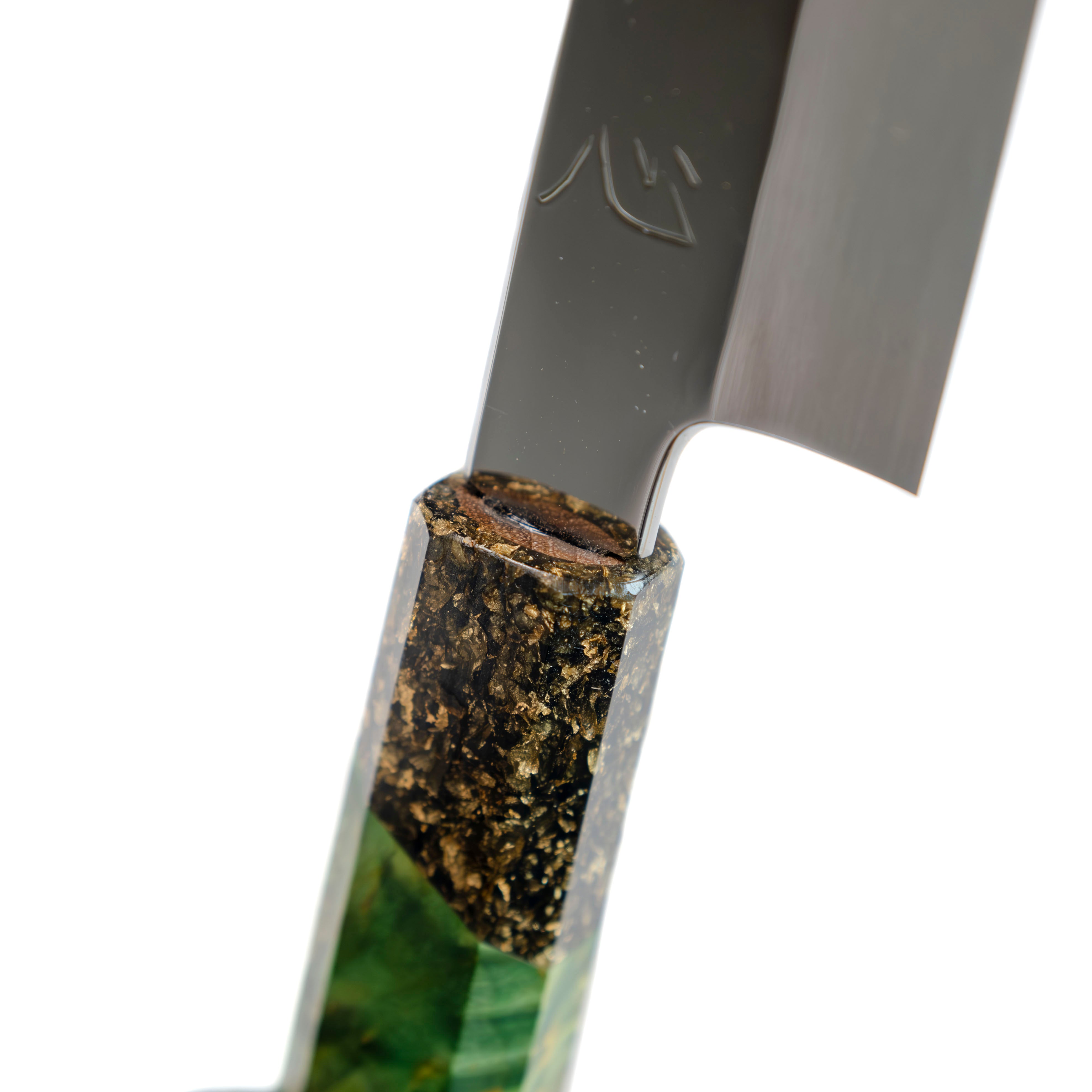 Nakagawa Satoshi Honyaki Mirror Polish Kiritsuke Gyuto 210 mm (Green)