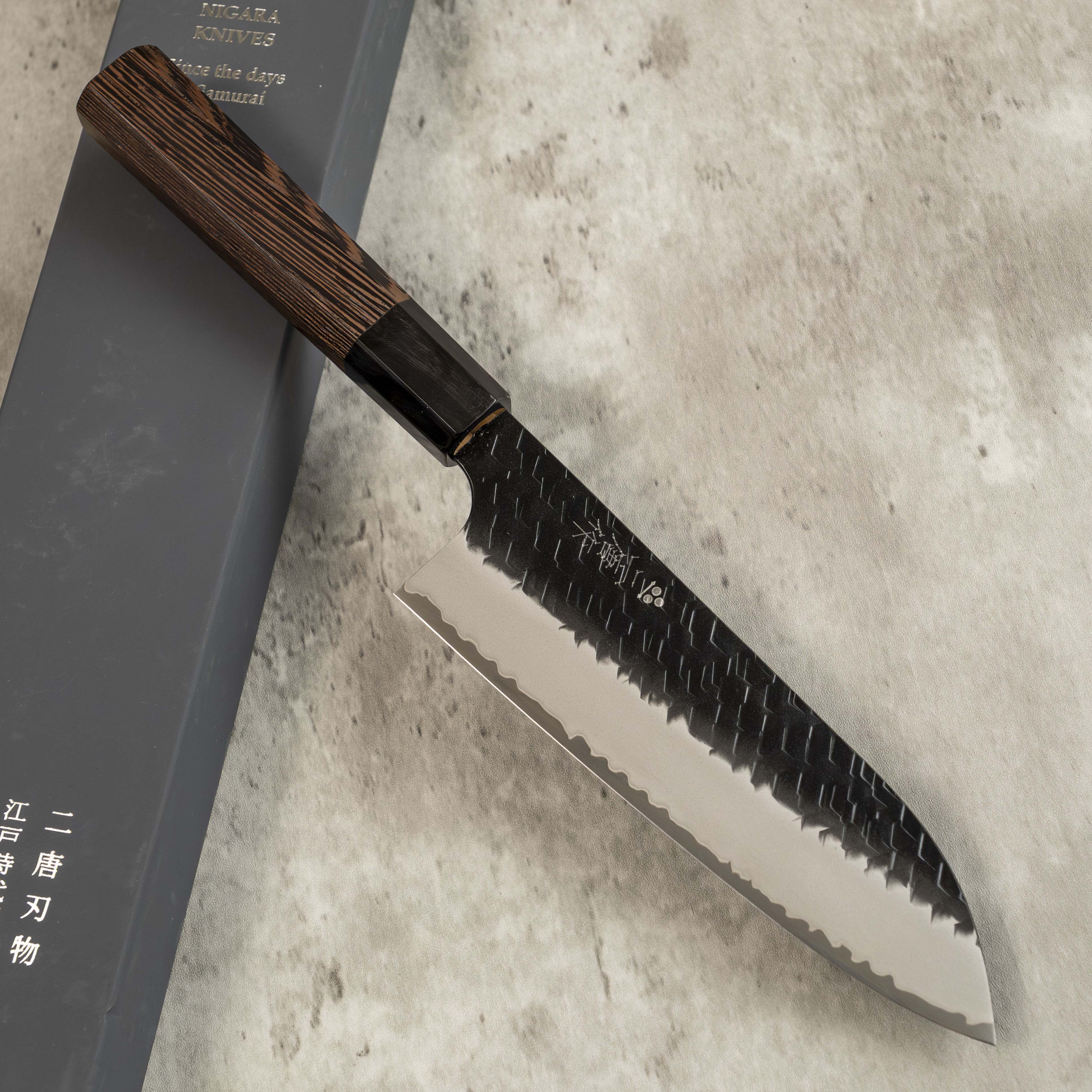 Nigara Hamono SG2 Kurouchi Santoku 180 mm