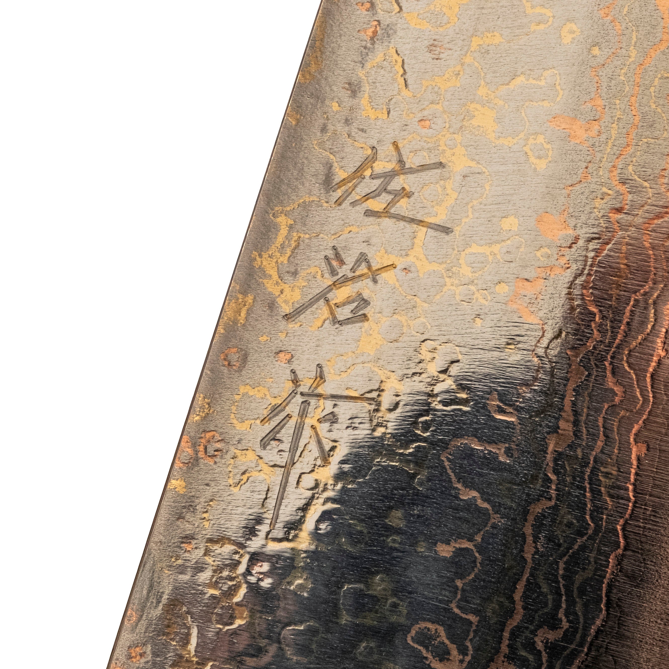 Takeshi Saji Rainbow Damascus Bunka 175 mm