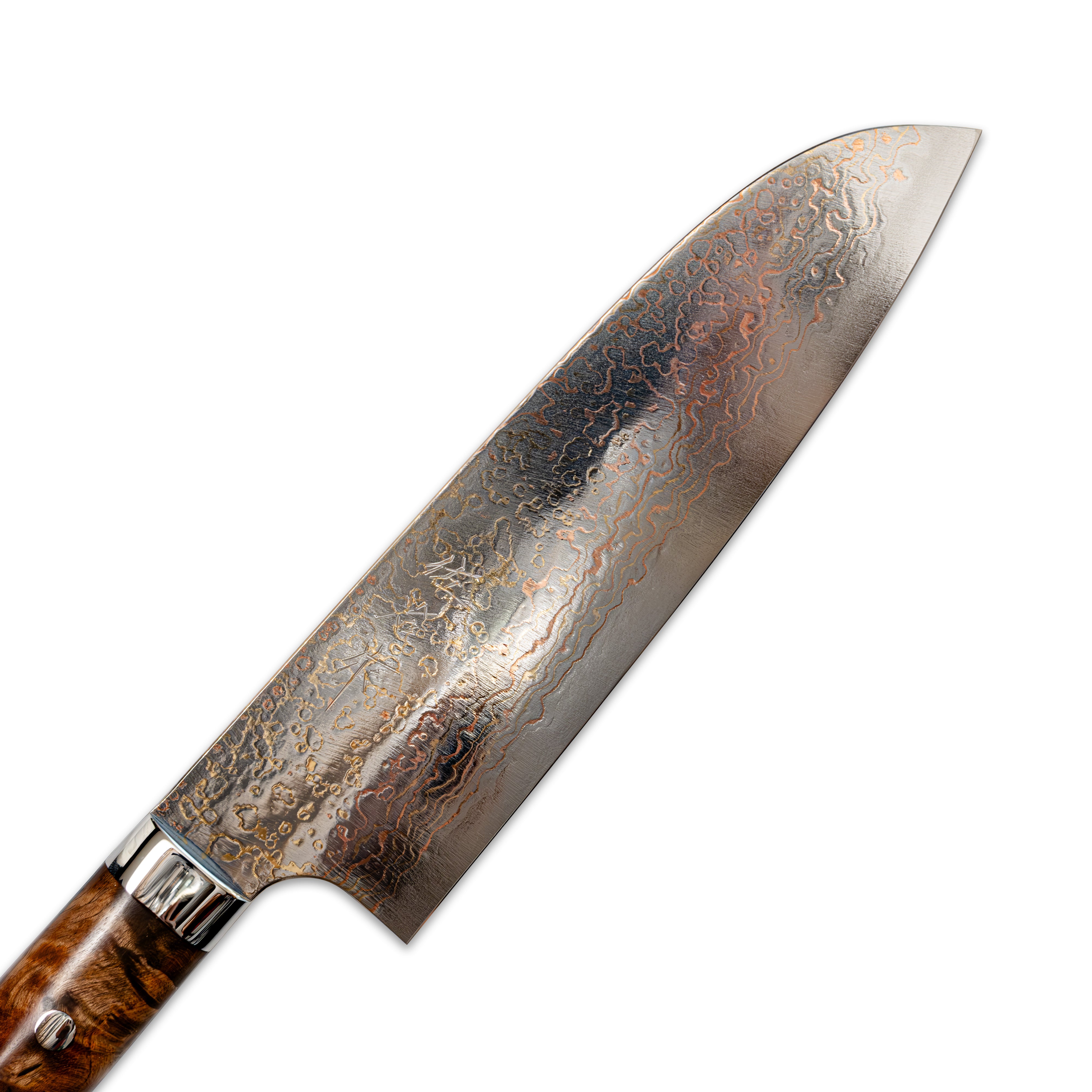 Takeshi Saji Rainbow Damascus Santoku 180 mm