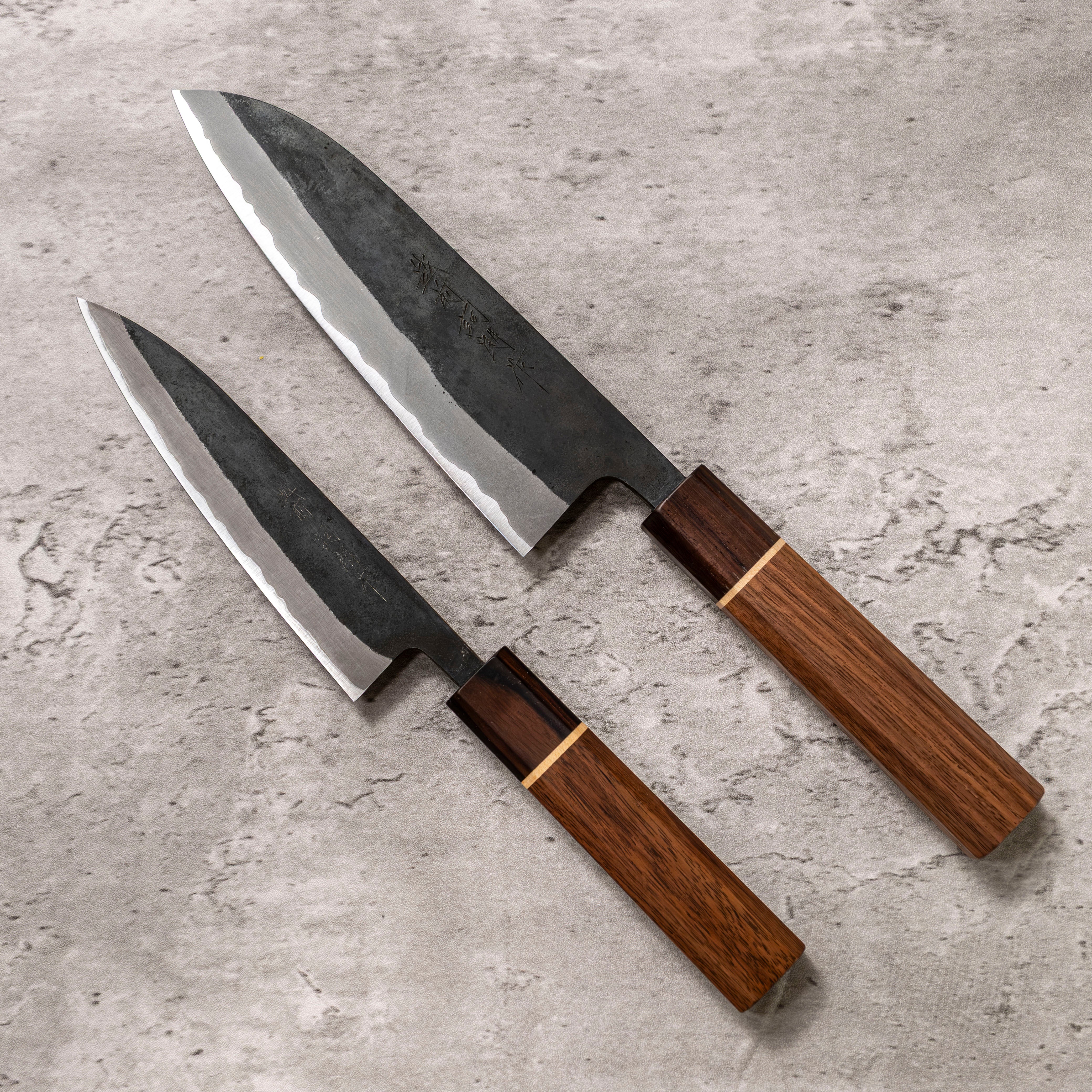 Shiro Kamo Petty 135 mm + Santoku 165 mm