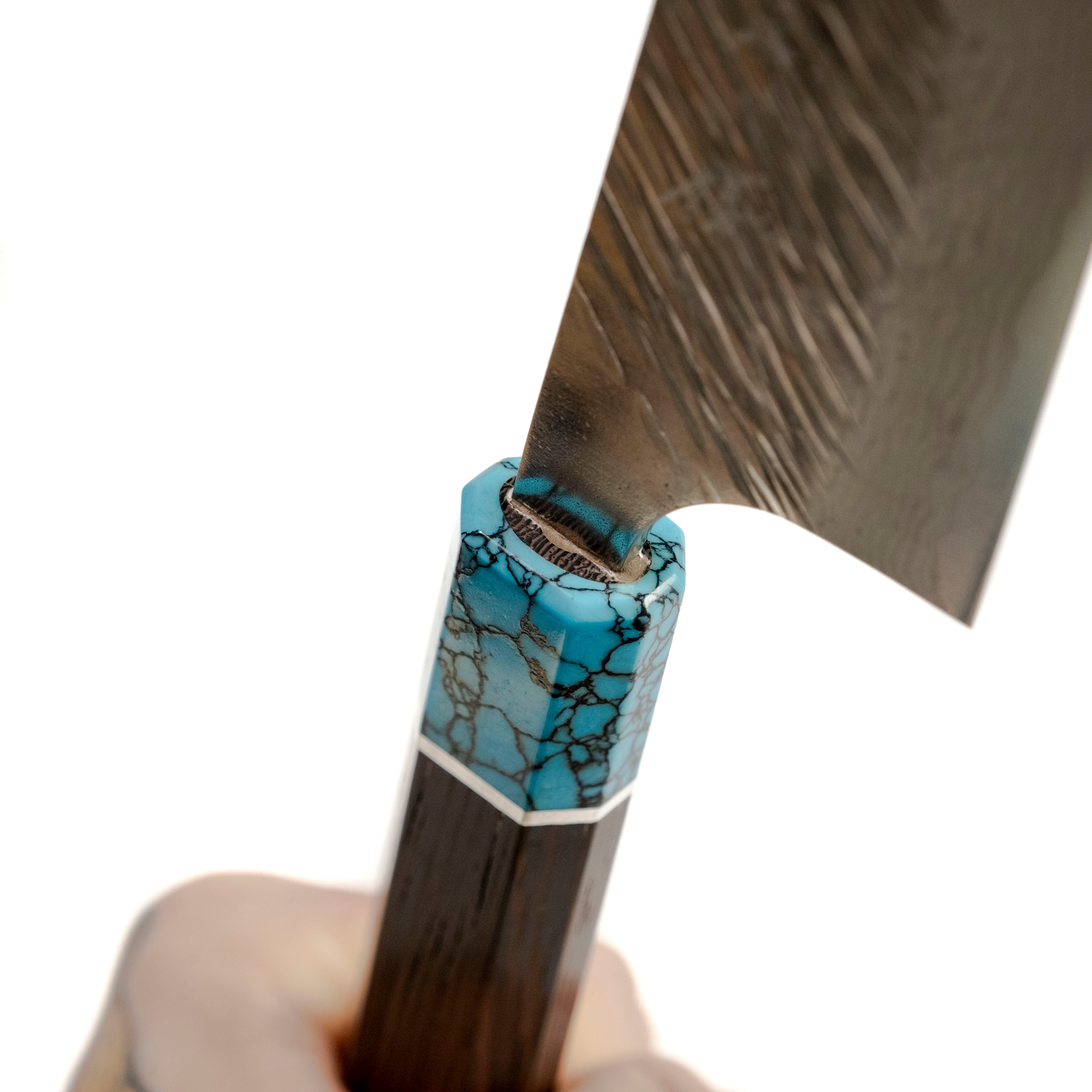 Yu Kurosaki Fujin VG-10 Bunka 165 mm (Turquoise/wenge handle)