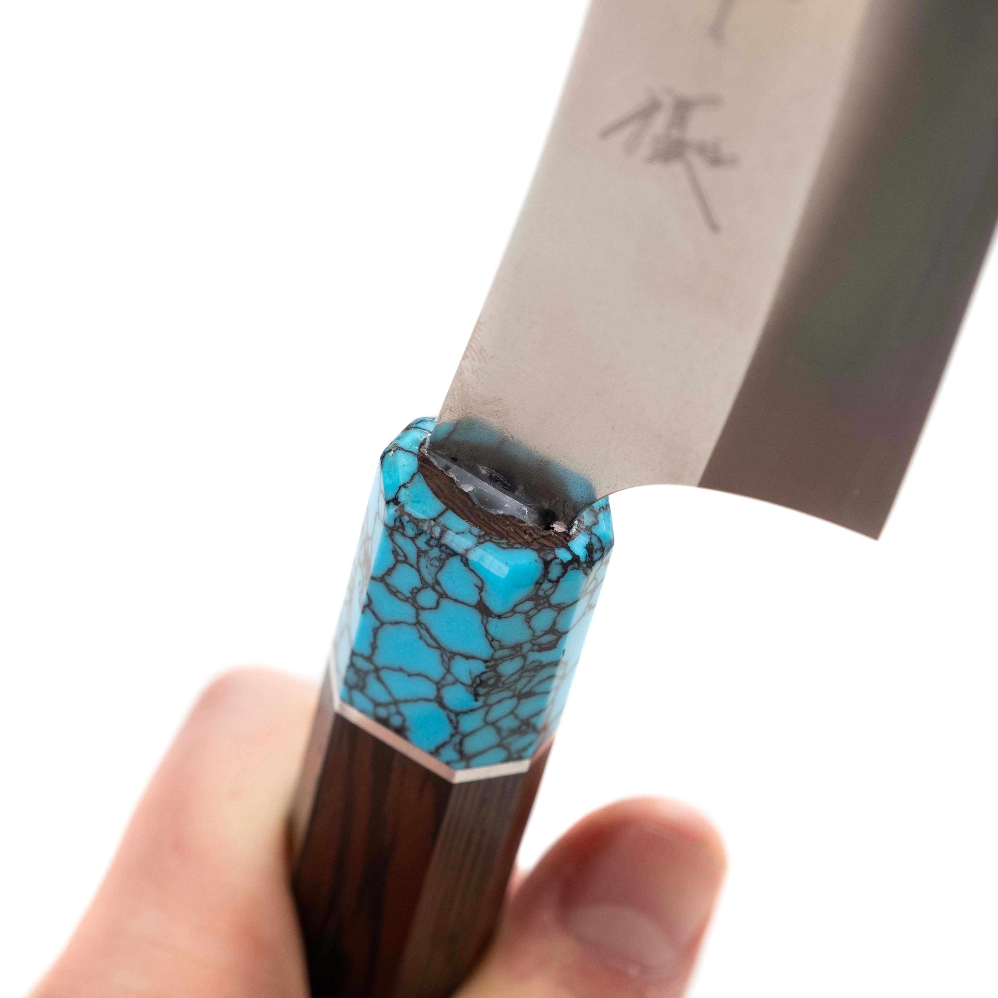 Yu Kurosaki Gekko Petty 130 mm (Turquoise Handle)