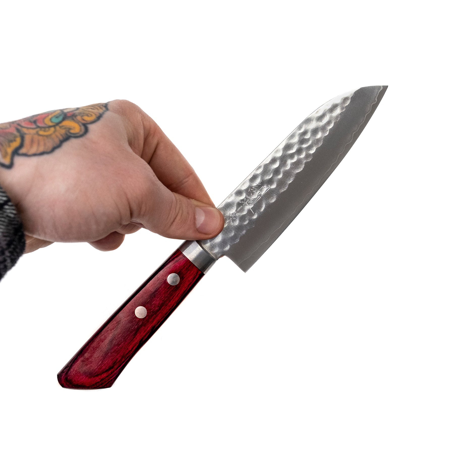 EVERY IN STOCK KNIFE SHARP Knife Shop   MasutaniRedBolsterPettyinhand 1800x 