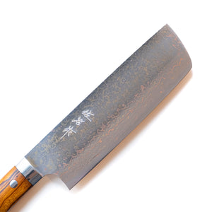 Takeshi Saji Rainbow Damascus Nakiri 165mm