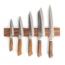 Load image into Gallery viewer, Walnut Magnetic Knife Rack Large
